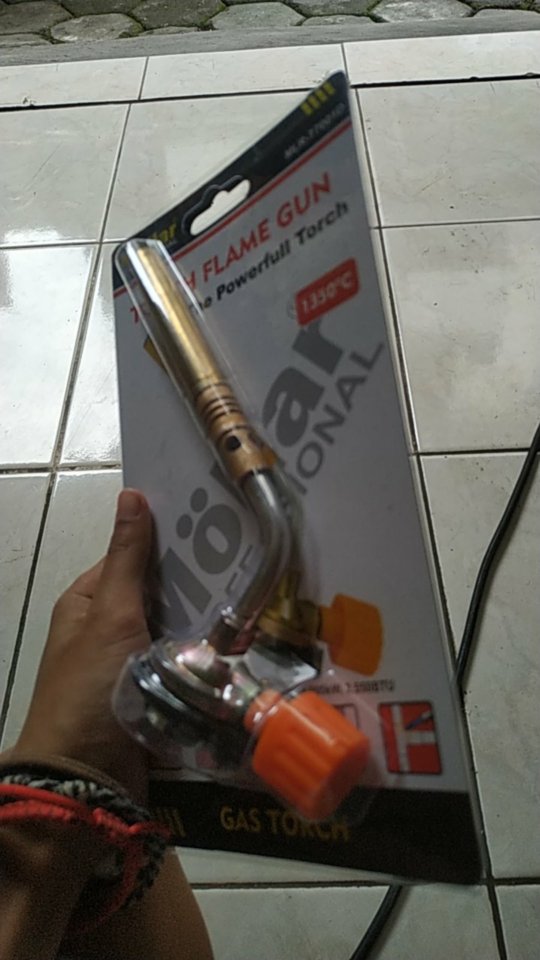 Orange Flame Brazing Torch Kepala Korek Las Tabung Gas Kuningan 1300c