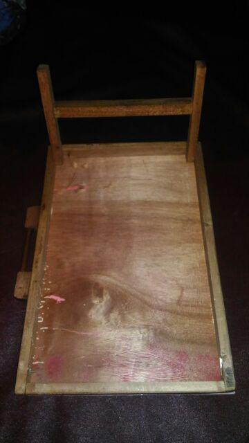 Meja Belajar Vernis Kayu Lipat Free Kotak Pensil F1