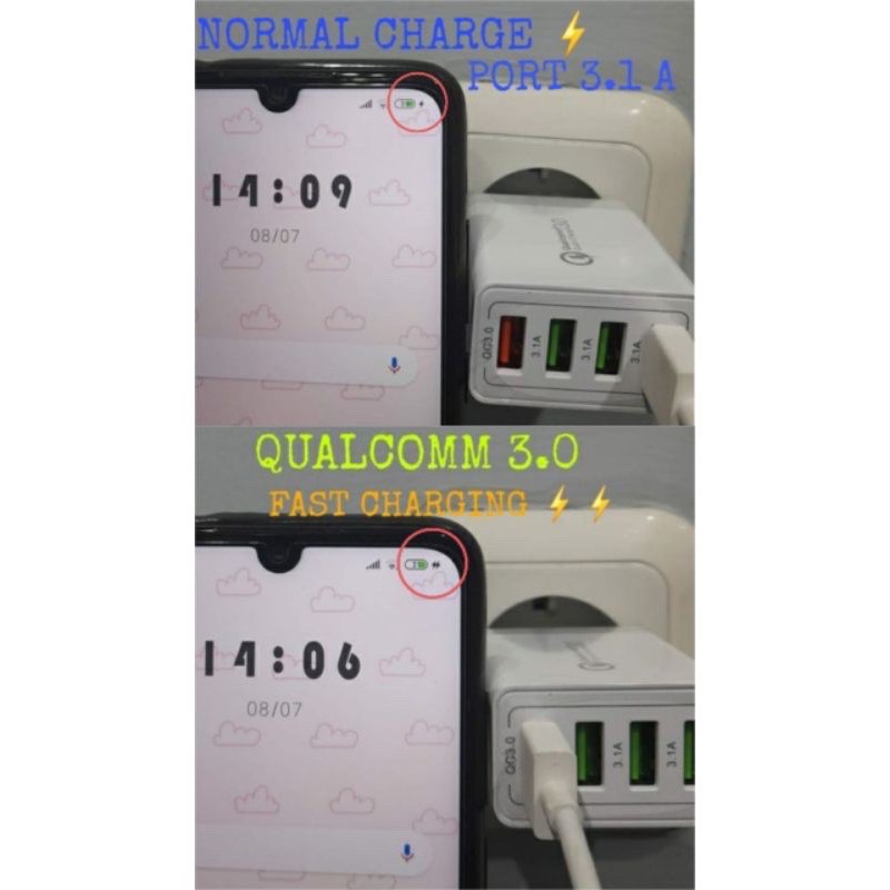 Charger MERCURY 4USB Qualcomm Fast Charging - GARANSI 24 BULAN Best SELLER