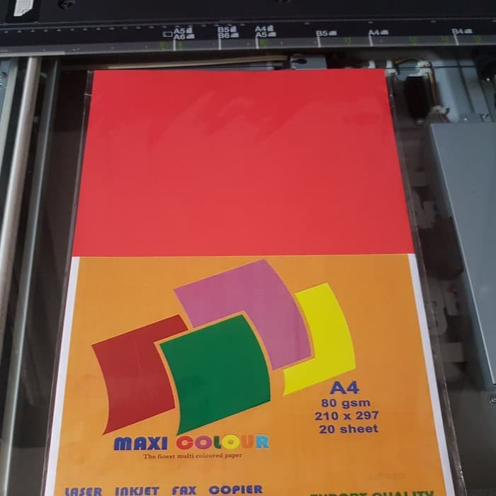 

Kertas HVS Warna Merah / Red A4 Maxi Colour 80gr isi 20 lembar