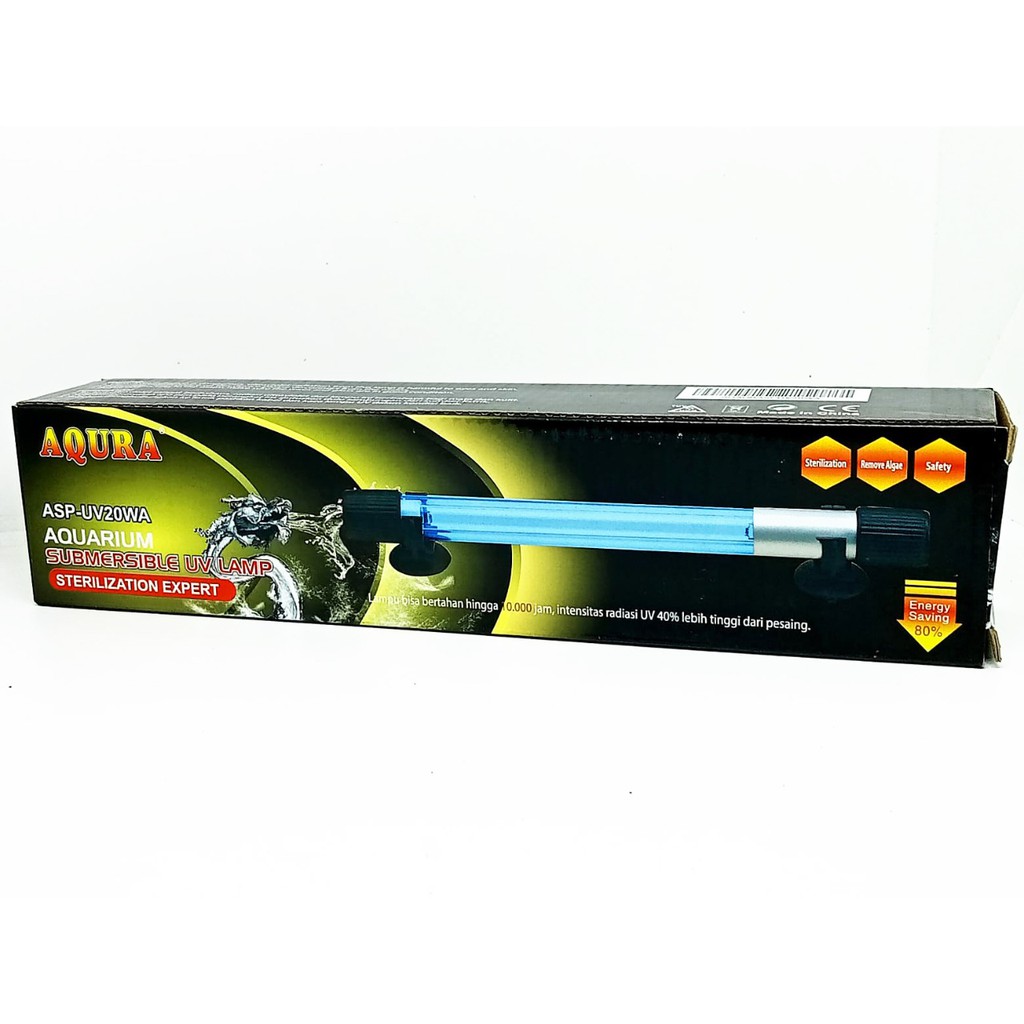 Lampu UV Ultraviolet AQURA 20 Watt Sterilizer Aquarium Kolam