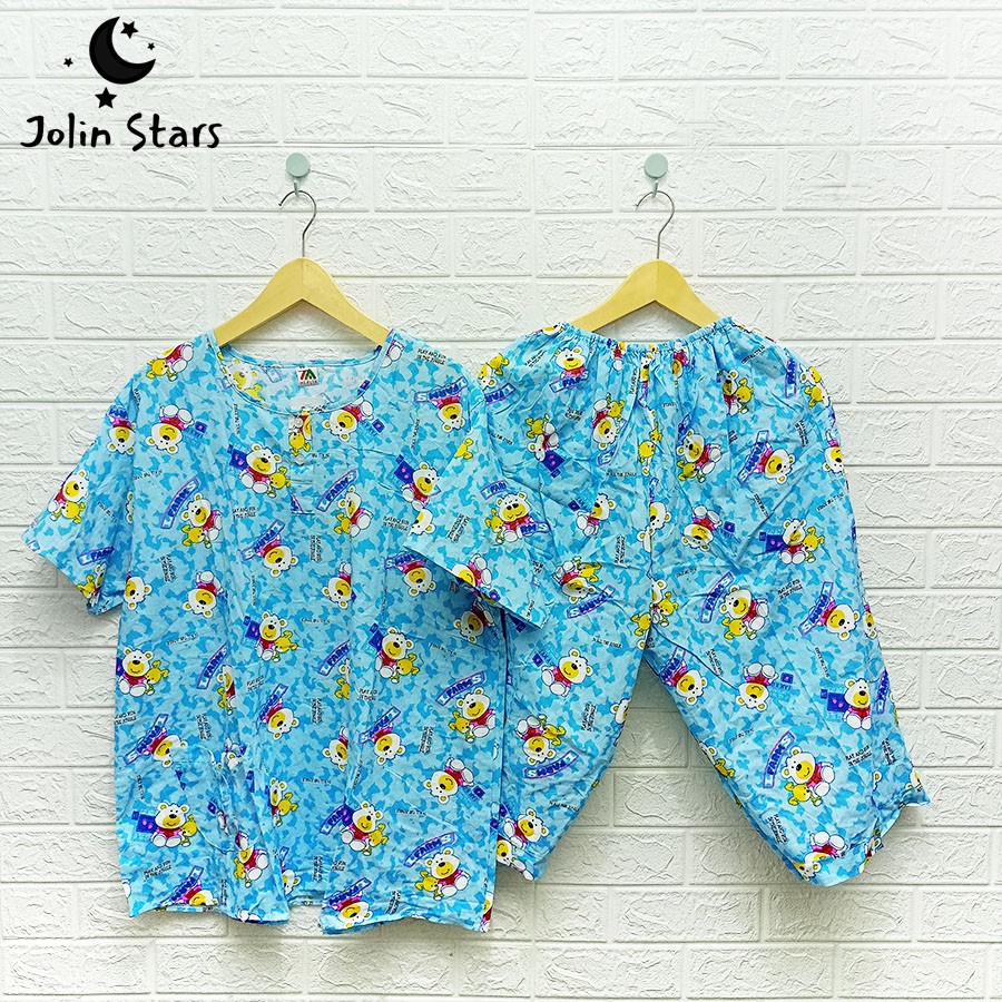 Baju Tidur Piyama Wanita Dewasa Merlin Katun / LD 120 cm  XXL / Lengan Pendek Celana 3/4 / BD XXL