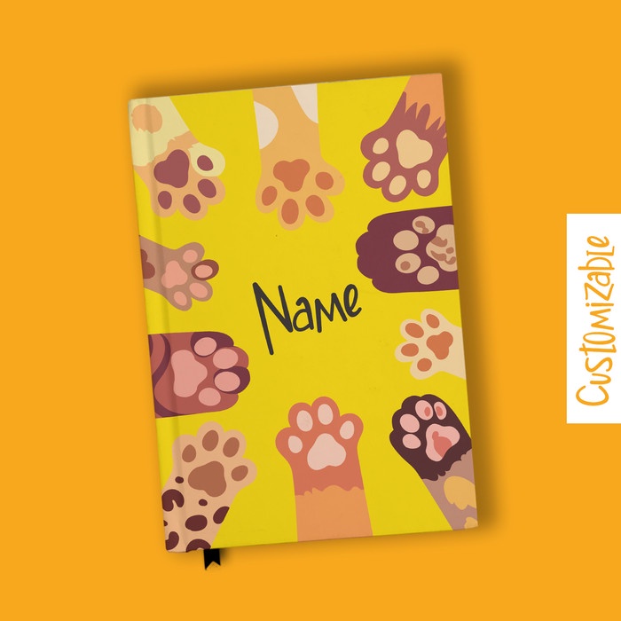 

Buku Catatan Notebook Cat Paws 1 Custom Nama Agenda Jurnal Diary Hardcover A5 A6 B5
