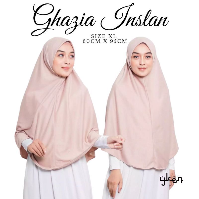 Hijab Nazwa Ghazia instan Tanpa Pet Bahan Kaos TC Premium Size XL
