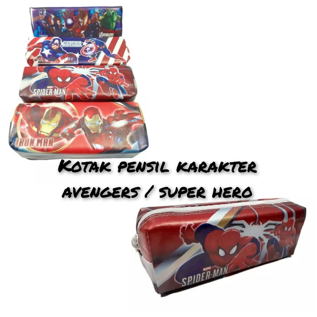 

AS888 - Kotak Pensil Karakter Kartun Avengers / Super Hero / Pouch / Tempat Pensil. Murah