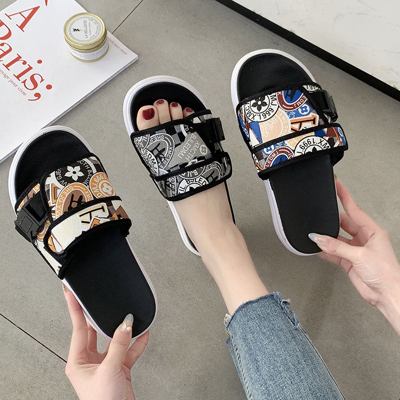 Sendal Slip On Perempuan Import Sandal Cewek Import Murah Flat Casual Wanita Flip Flop  SD-073