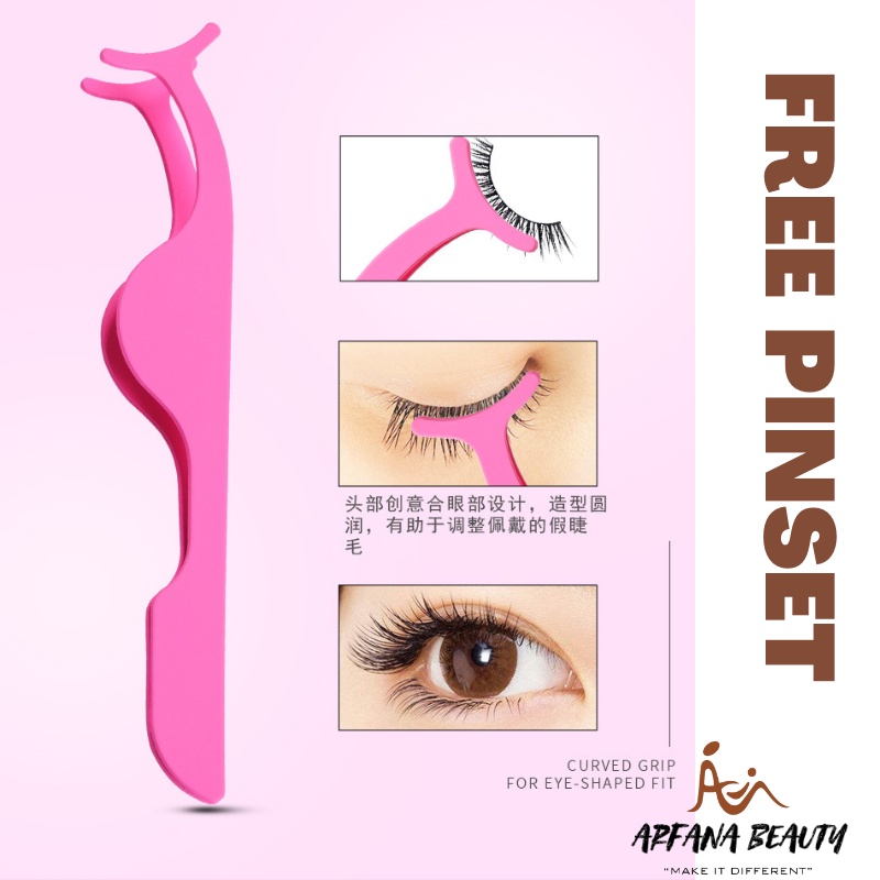 Bulu Mata Palsu Natural Magnetic 3D Wanita FREE PENJEPIT Eyelash Extension Palsu Tanpa Lem Terbaru No Glue Tinggal Tempel Bulu Mata  Magnetic Eyelash Artis Korea Cantik Lentik Terbaru Original Termurah