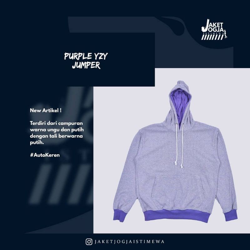 hoodie Purple Yzy jumper hoodie pria wanita fashion wanita pria hoodie kekinian muraj