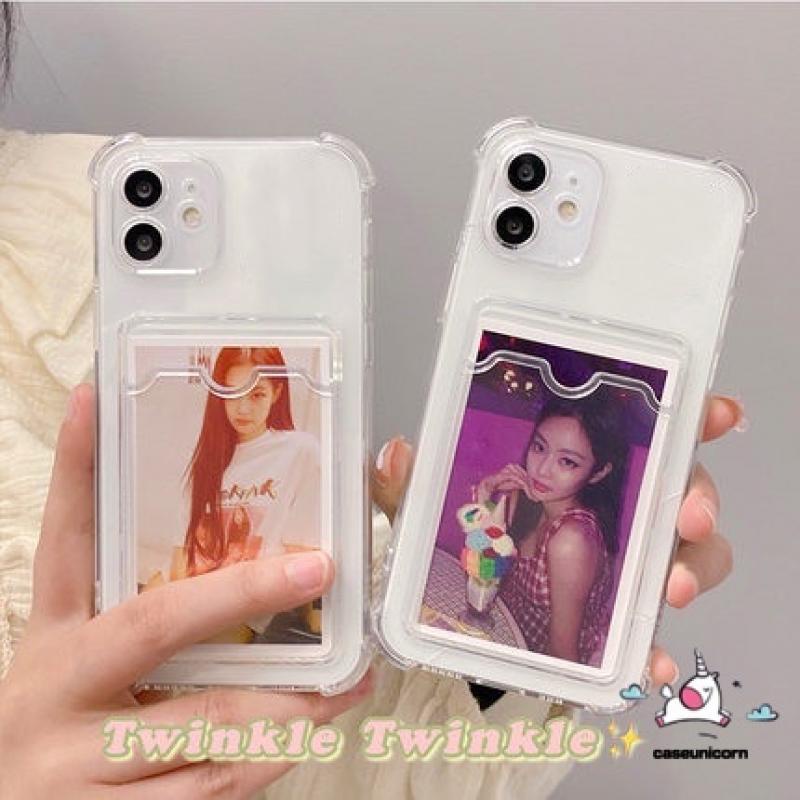 Case Tempat Kartu Bening Vivo Y02 Y02s Y16 Y22 Y35 Y22s Y12 Y15 Y17 Y21T Y33T Y11 Y20S Y20 Y12s Y20i Y12A Y11s Y20A Y20G Y30G Y21 2021 Y33S Y21S Y12i Soft Solid Color Sarung Anti Jatuh