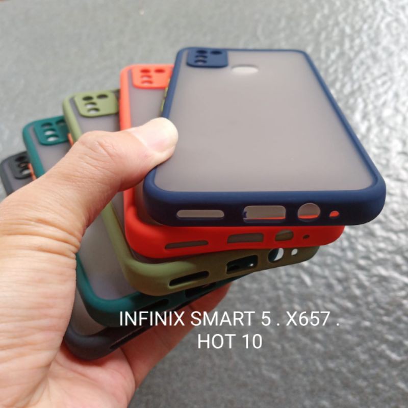 Case infinix Smart 5 . X657 . Hot 10 Lite ( 3 model ) soft softcase softshell silikon cover casing kesing housing