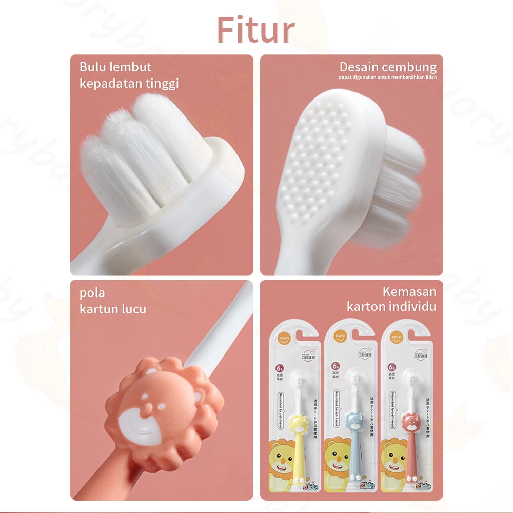 Ivorybaby Sikat gigi anak bayi 2 tahun dan sikat lidah bayi 2 in 1 baby tooth brush