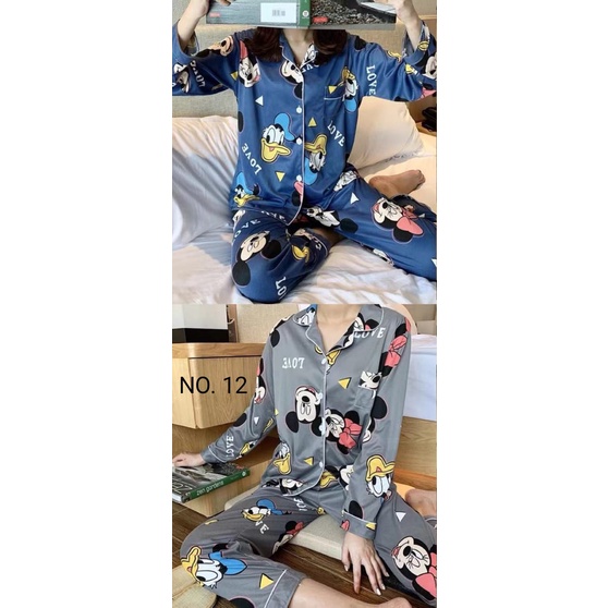 PIYAMA SET MICKEY DEWASA ALL SIZE / MICKEY PYAMA / BAJU TIDUR KARAKTER LAIN