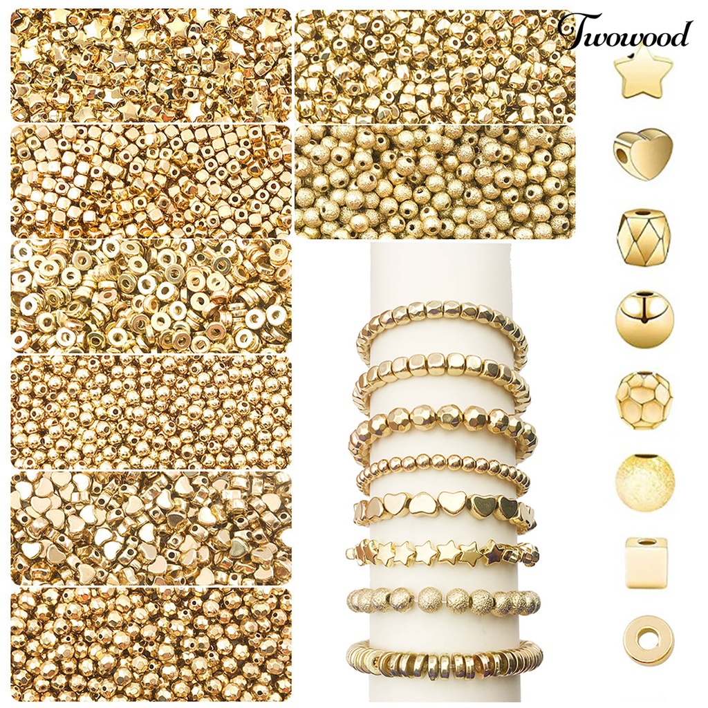 Twowood 100Pcs/800Pcs Beads Multiple Styles Multifunctional Resin DIY Craft Round Beads for Home