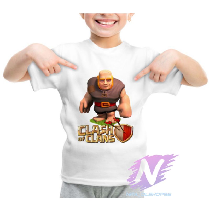 kaos anak coc baju kaos clas of clan