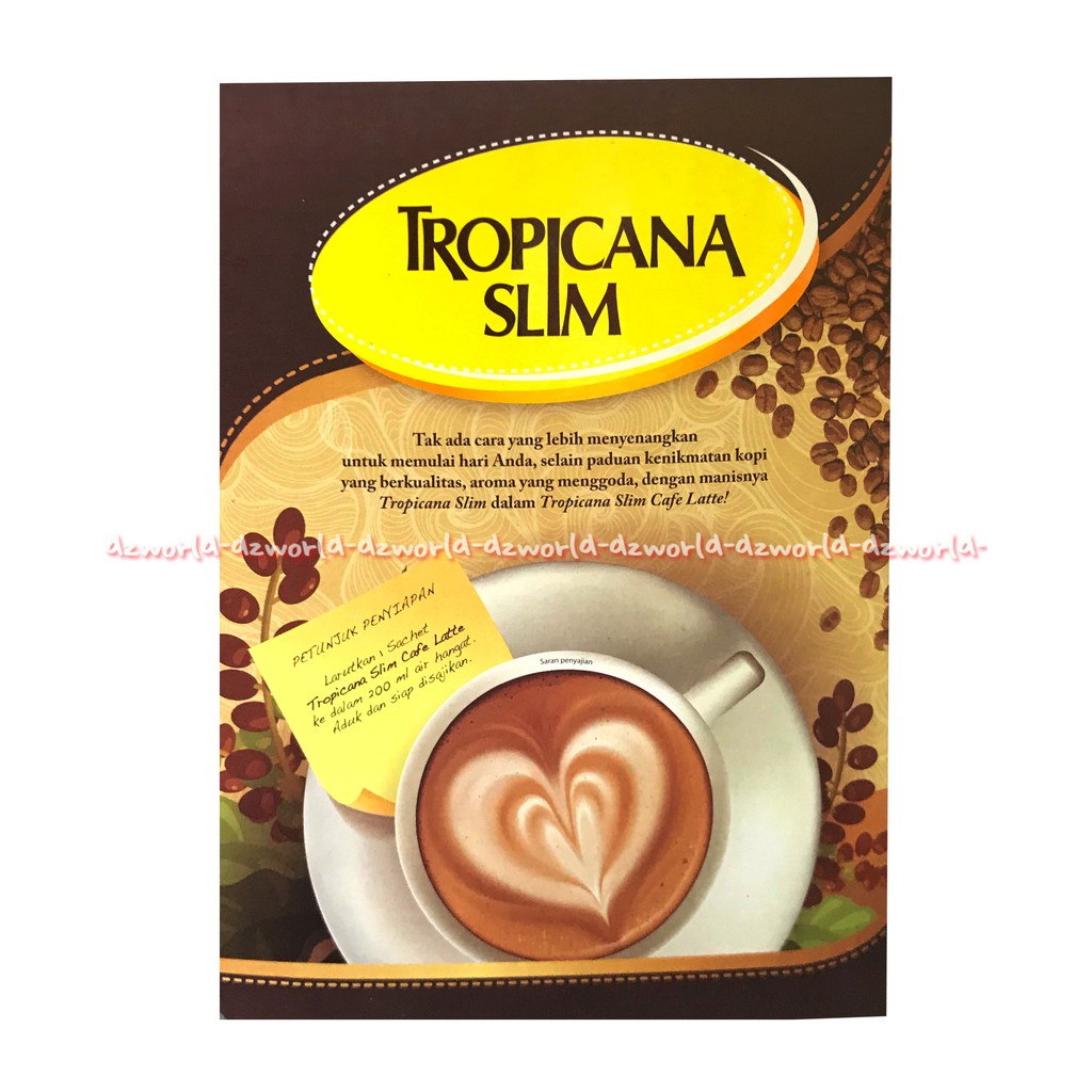 Tropicana Slim Cafe Latte 140gr Kopi dengan Gula Rendah Kalori dan Krimer Coffee Low Sugar