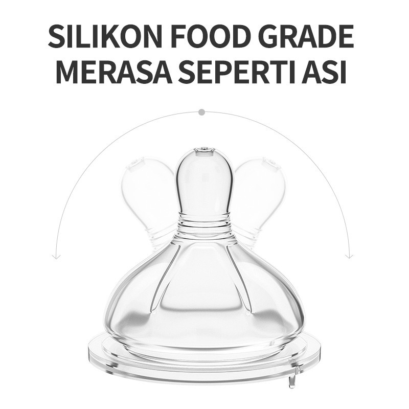 oberni 180ML botol susu bayi Silikon dot bayi botol susu formula aman  Bayi Botol Susu dengan sedotan