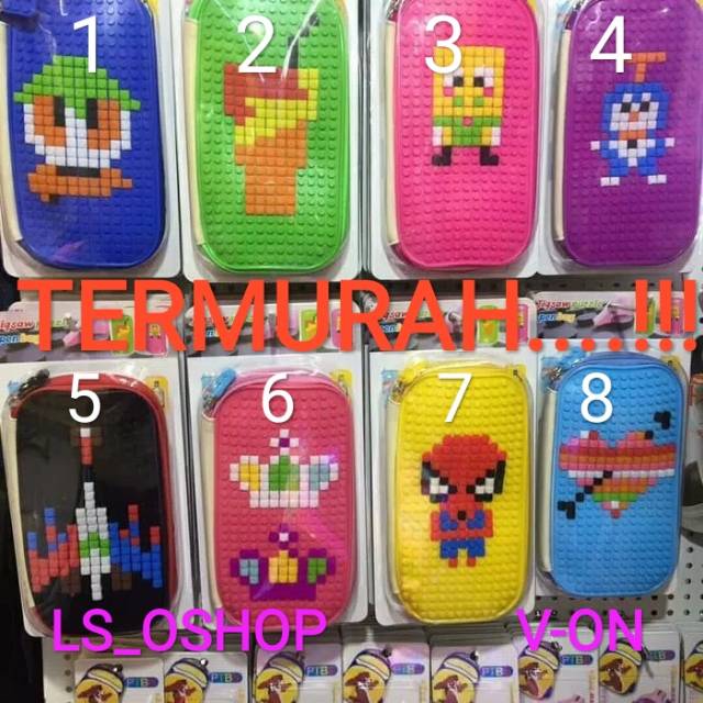 

Tempat pensil lego pixel / kotak pensil diy pixel