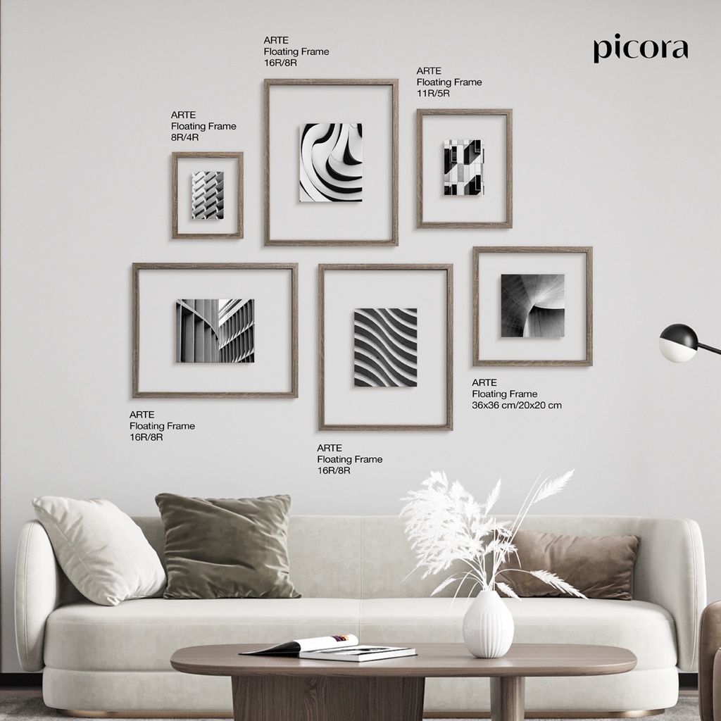 PICORA ARTE Floating Frame 25x50cm Pigura Bingkai Foto Dinding
