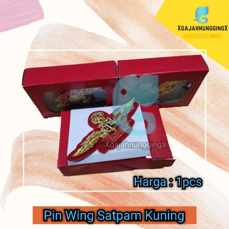 Pin Wings Satpam Pin Wing Security Kuning Terbaru Termurah Berkualitas Bandung