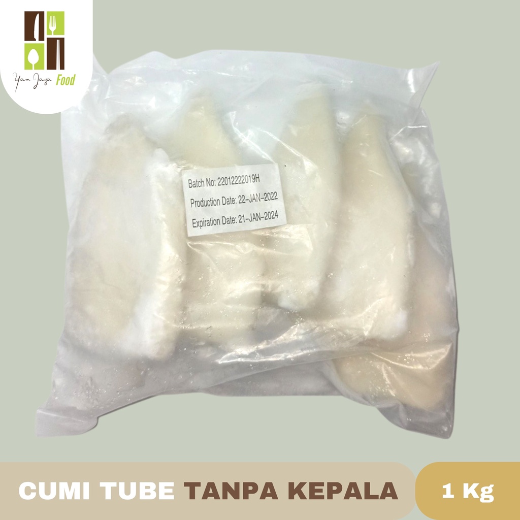 Cumi Tube Tanpa Kepala Bersih Squid Tube Frozen [500g/1Kg]