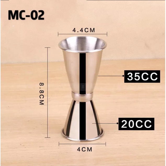 Jigger measure cup gelas ukur stainless steel