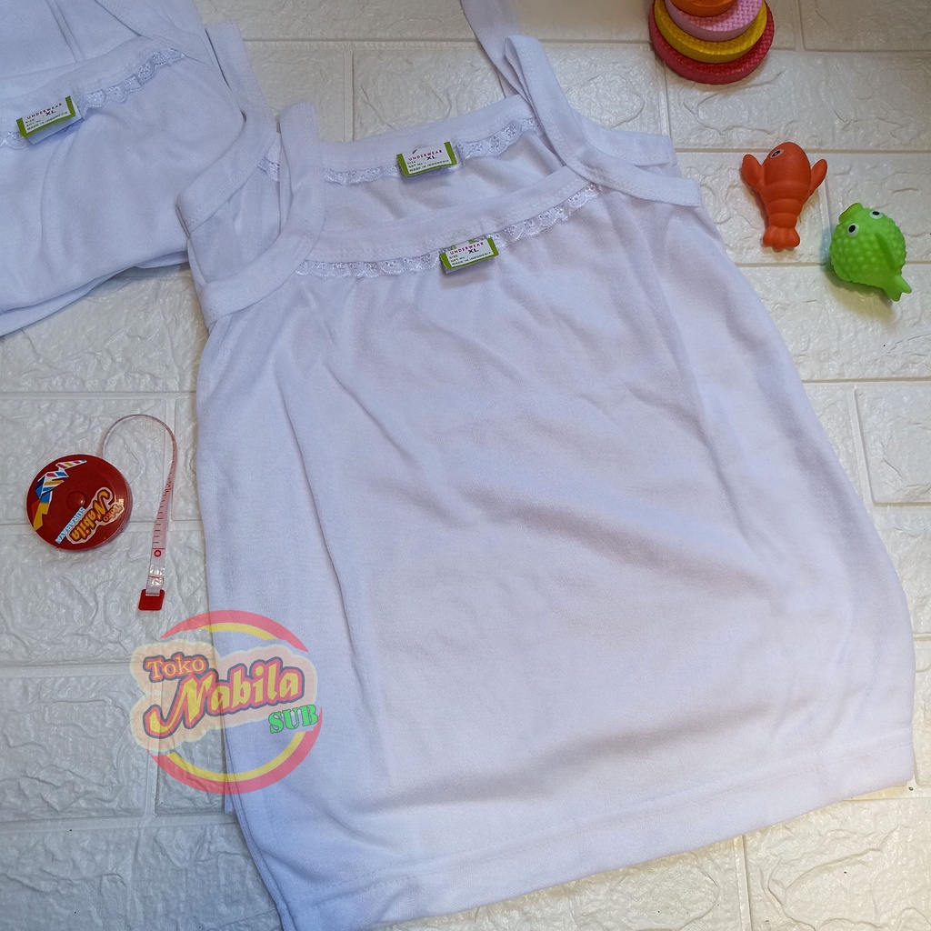 SINGLET PUTIH POLOS ANAK PEREMPUAN / KAOS DALAM ANAK RENDA /SINGLET PREMIUM / Singlet Murah / Bahan 