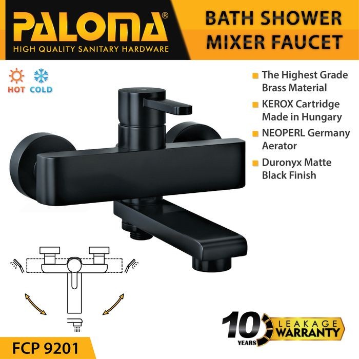 PALOMA FCP 9201 Keran Mixer Bathtub Shower Mandi Panas Dingin Kran Air