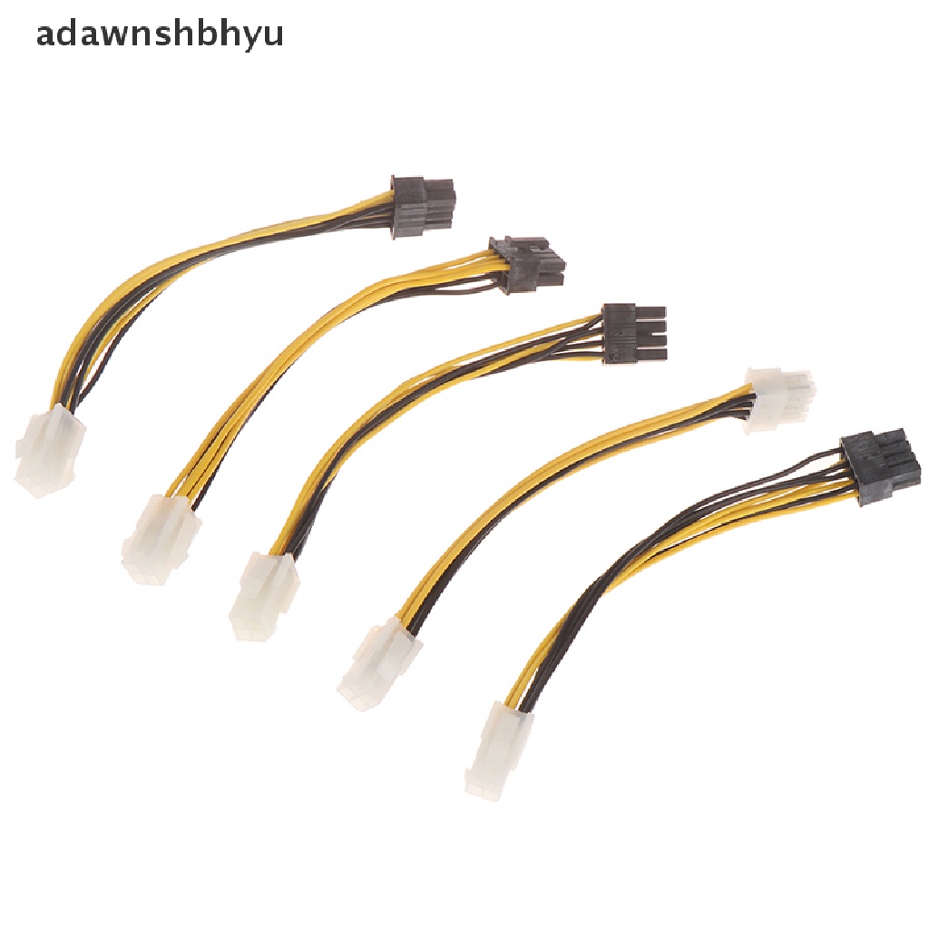 Adawnshbhyu 5Pcs ATX 4pin Male to 8pin Female EPS Adaptor Kabel Power CPU Konektor Daya