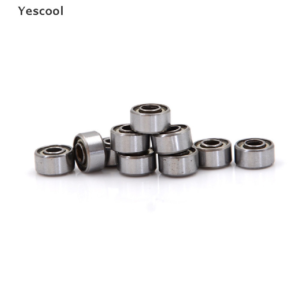 Yescool 10pcs 693ZZ Bola Bearing Miniatur Bahan Baja Karbon Ukuran 3x8 X 4mm