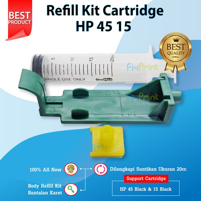 Refill Kit   Klip Penyedot Tinta Cartridge HP45 HP15 Murah