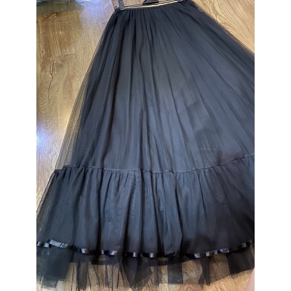 116 Rok tutu import/rok import hitam/rok panjang hitam/rok tutu hitam/maxi skirt hitam