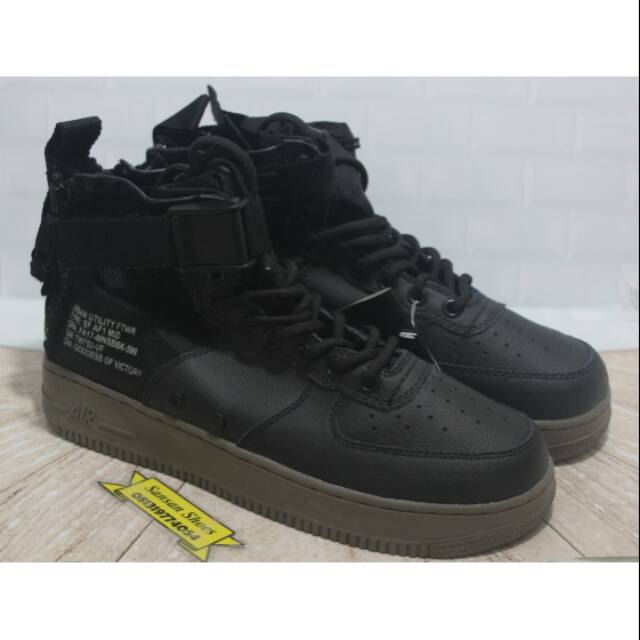 Sepatu Nike Special Air Force 1 Mid Black