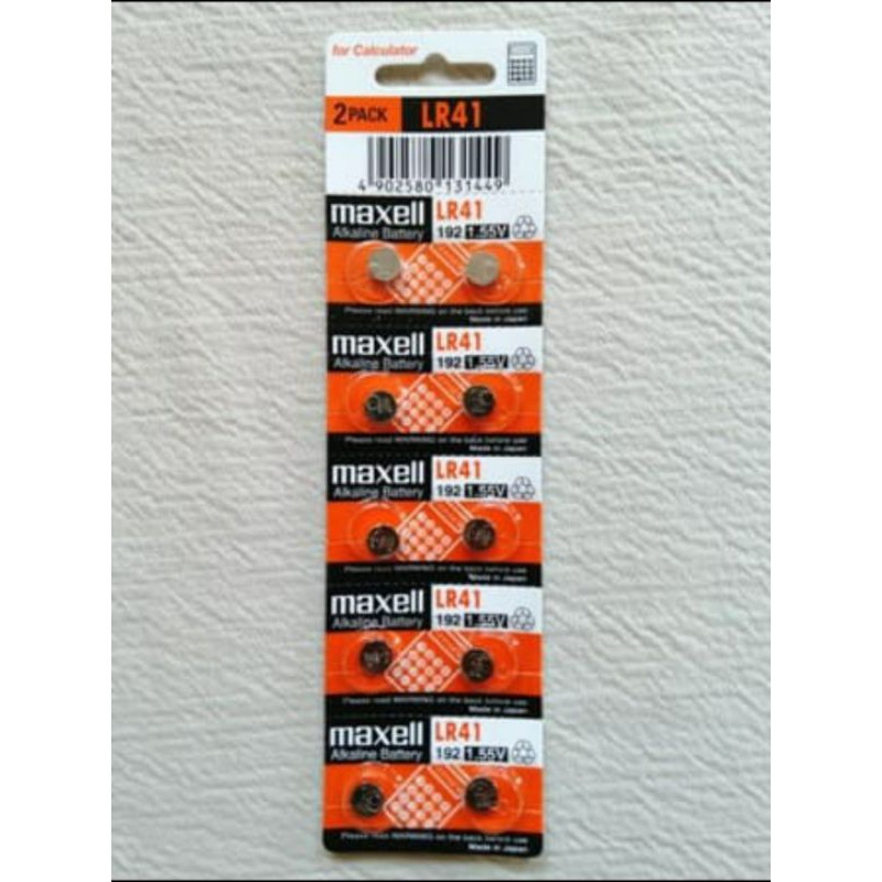 Baterai battery maxell LR41 asli original