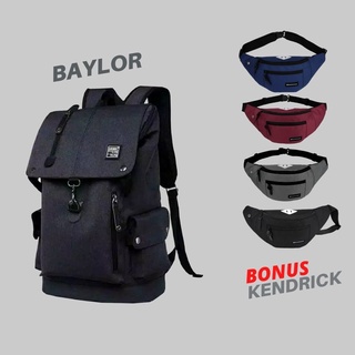 TAS RANSEL BAYLOR FREE TAS WAISTBAG KENDRICK TAS PUNGGUNG PRIA TAS BOMBER  UKURAN BESAR COCOK BUAT SEKOLAH, KULIAH, BERPERGIAN