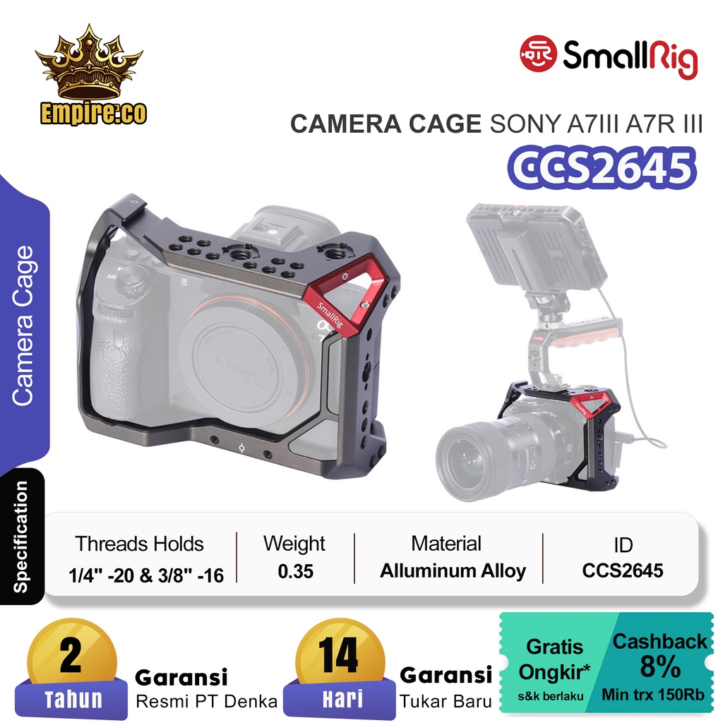 SmallRig Camera Cage for Sony A7 III and A7R III CCS2645
