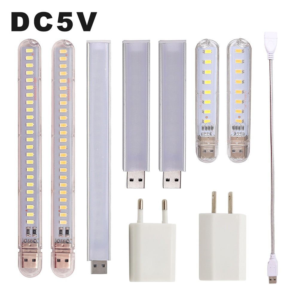 ZHMZH Lampu Belajar LED Strip Portable USB 24 LED 12W - SMD573 - White