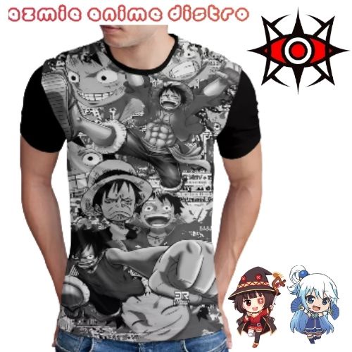 kaos printing anime One Piece Luffy Komik
