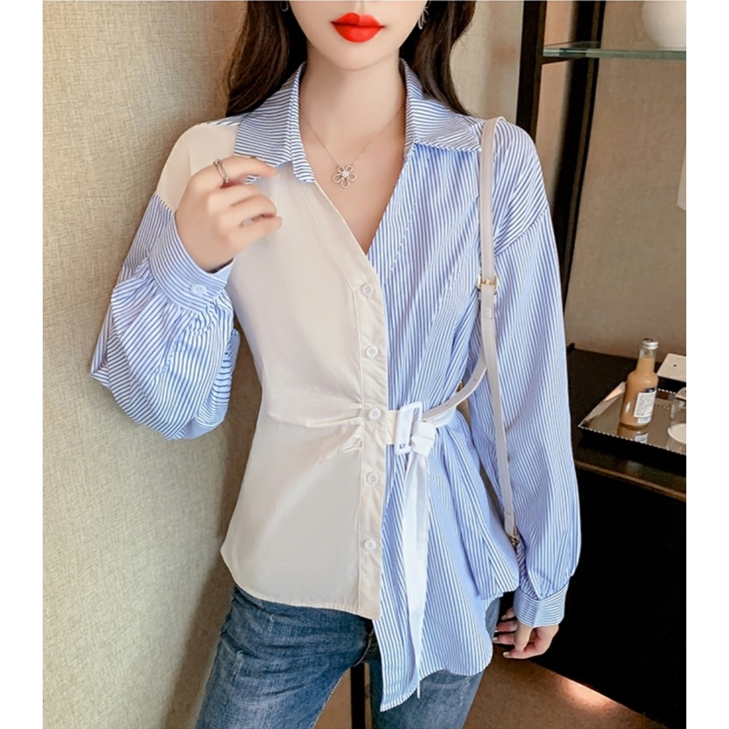 FWG - BLOUSE CHERRY TOP / ATASAN BLOUSE / BLOUSE WANITA / BLUS / BLOUSE SALUR / FASHION WANITA