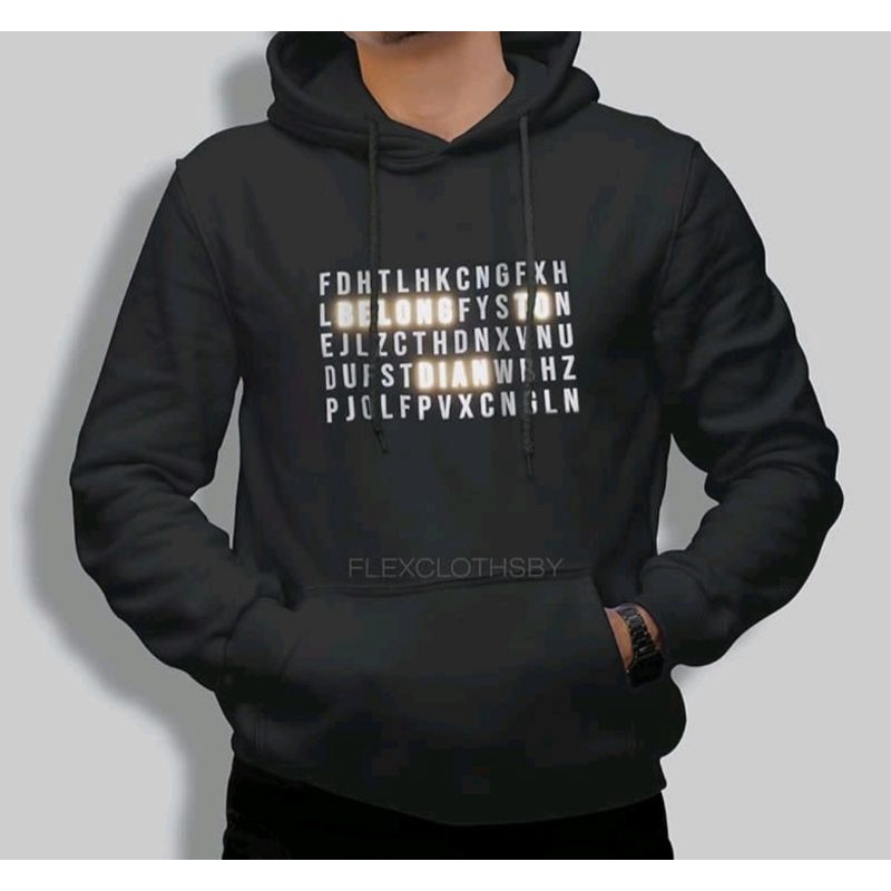 sweater hoodie puzzle glow bucin custom kata nyala