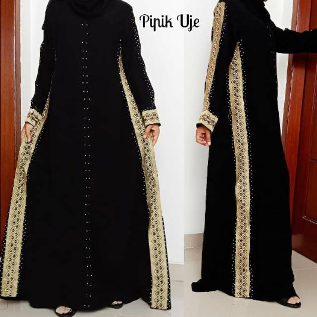 Abaya Gamis Arab Saudi Bordir pipik uje