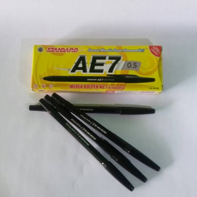 

Bolpen standard AE7 Hitam Merah Biru bolpoin ballpoint
