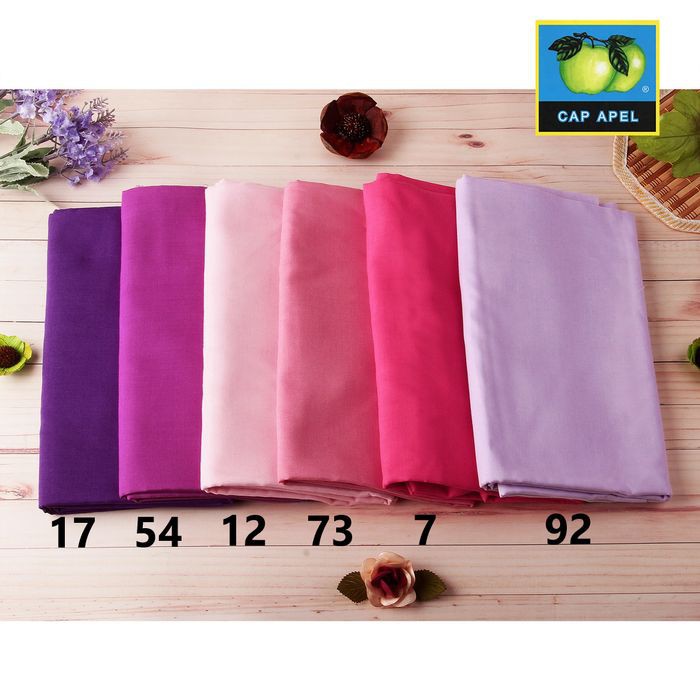 Dijual Kain Arrow / Hero Cap Apel Asiantex Furing / Hijab / Jilbab Ungu Murah