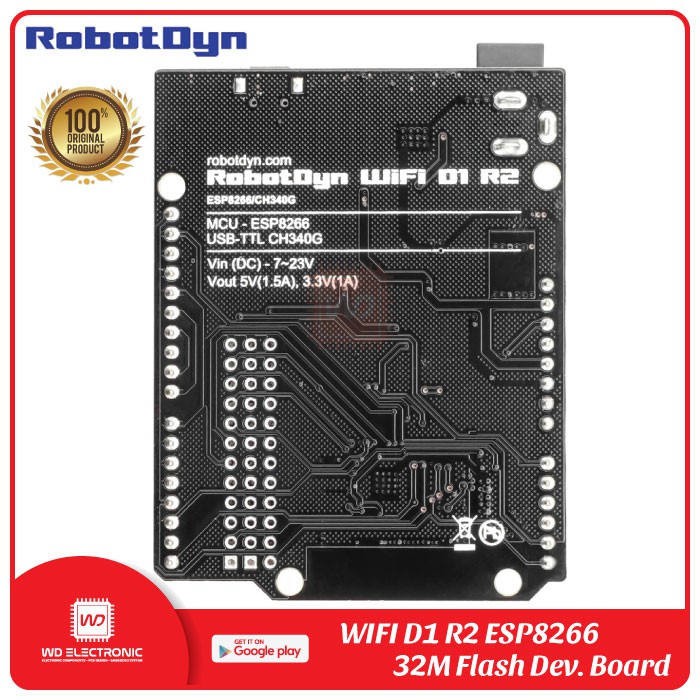 ROBOTDYN WIFI D1 R2 ESP8266 ORIGINAL LIKE WEMOS D1 R2