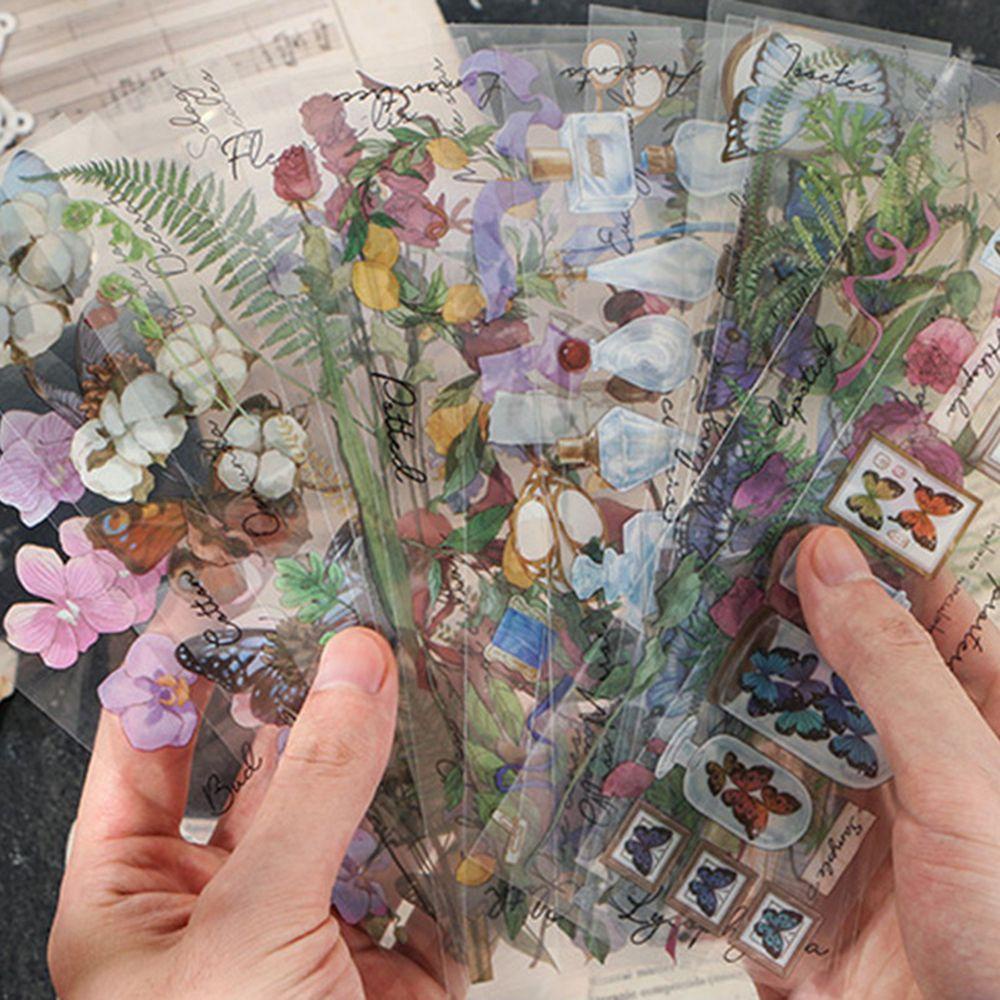 Solighter PET Stiker Transparan Notes Album Foto Planner Diary Self Adhesive Scrapbooking