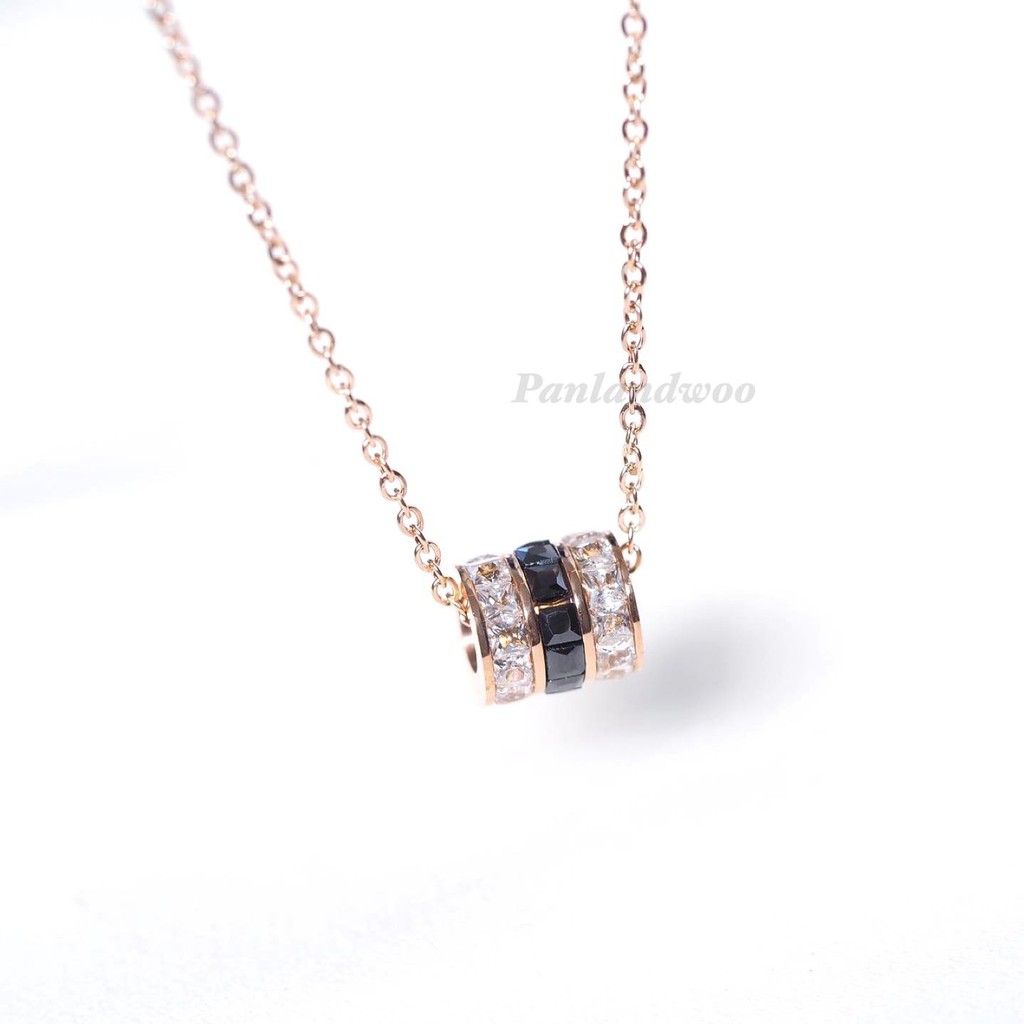 Panlandwoo - Kalung Stainless Wanita Kristal Adjustable