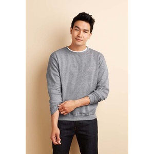 Gildan Crewneck 88000 Sweater Fleeces Murah Tanpa Hoodie Sleting - Hitam, M