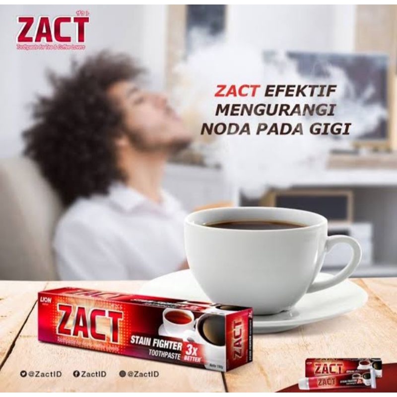 ZACT Pasta Gigi 190gr Odol Perokok Minum Kopi Tea Coffee Lovers