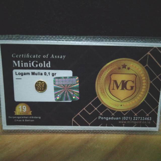 Emas Mini 0.1 Gram Mini Gold MiniGold 0.1 G 24 Karat | Shopee Indonesia