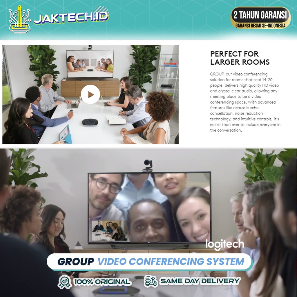 Logitech GROUP Video Conference Cam System Webcam GARANSI RESMI