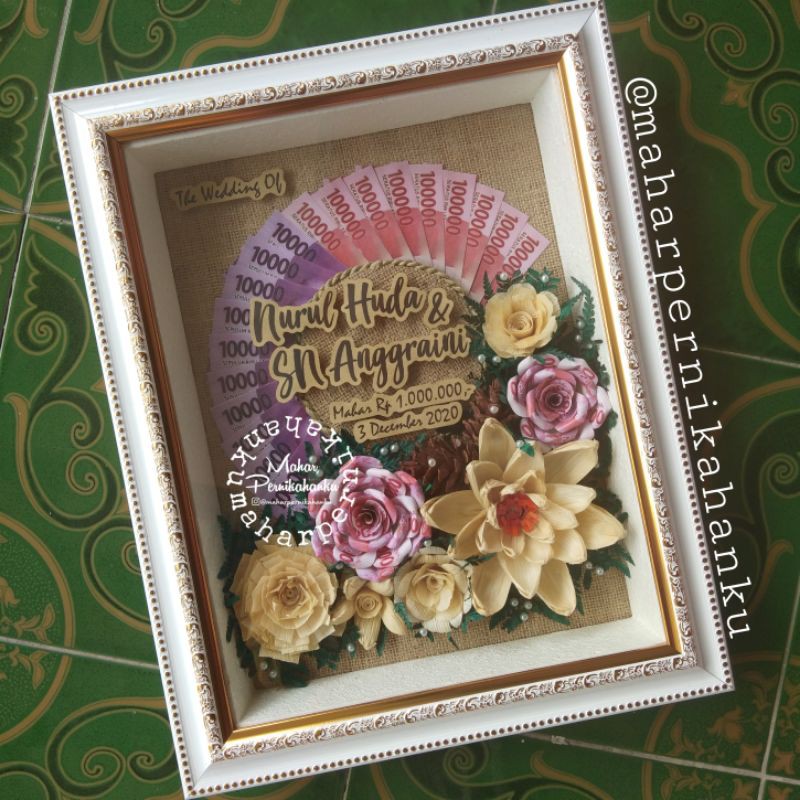 Mahar Pernikahan Vintage - mahar bulat - mahar murah - mahar pernikahan bulat frame mahar bulat
